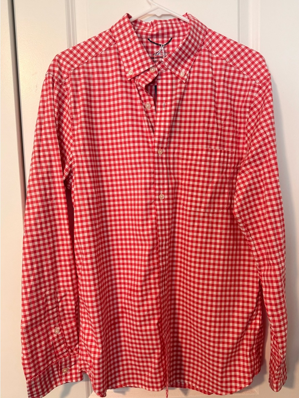 NWT: Vineyard Vines OTG Men's Red Gingham Button-Down Shirt